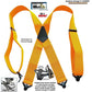 Hold-Ups Hunter Orange 2" Wide Work Suspenders with Composite Plastic Gripper Clasp