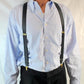 Hold-Ups XL Tuxedo Black Satin Finish 1" Wide, X-back style Suspenders with USA Patented No-slip Gold Clips