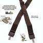 Holdup Suspender Company's Dark Java Brown Casual Series X-back Suspenders with Patented No-slip Nickel plated Clips