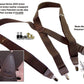 Holdup Suspender Company's Dark Java Brown Casual Series X-back Suspenders with Patented No-slip Nickel plated Clips