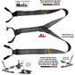 Holdup Brand Gray Stripe Jacquard Dual Clip Double-ups with USA Patented No-slip Metal Clips