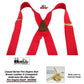 Holdup's Fire Engine Red Casual Series Suspenders in X-back Style with USA Patented No-slip Gold Clips