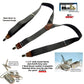 HoldUp Suspender Dark Slate Gray Y-back Suspenders with USA Patented No slip Silver Clips