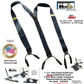 Holdup Brand Dark Ocean Blue Dual Clip XL Double-Ups style with patented black No-slip Clips