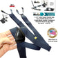 HoldUp Dark Ocean Blue Casual Series Suspenders In Y-back Style And Featuring Black Patented No-slip Clips