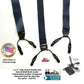 HoldUp Dark Ocean Blue Casual Series Suspenders In Y-back Style And Featuring Black Patented No-slip Clips
