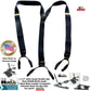 HoldUp Dark Ocean Blue Casual Series Suspenders In Y-back Style And Featuring Black Patented No-slip Clips