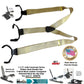 HoldUp Suspender Brand Double-up style Y-back Suspenders in Satin Finish Golden Sand Color
