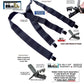 Hold-Ups 2" Wide Black XL Undergarment Hidden Suspenders with Patented Black No-slip Clips