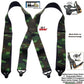 Hold-Up Brand Woodland Camouflage Pattern Wide Hold-Up Suspenders w/ USA Patented Plastic Gripper Clasp