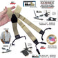 Sand Dunes Tan XL 54" Big & Tall Holdup Double-Up Style Suspenders with dual Patented black no-slip clips