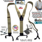Sand Dunes Tan XL 54" Big & Tall Holdup Double-Up Style Suspenders with dual Patented black no-slip clips