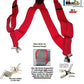 Hold-Ups 2" wide Bright Red Hip-clip Trucker Style Side Clip-on Suspenders
