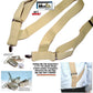 Hold-Ups Tan Trucker Style Hip-clip Series Suspenders in 1 1/2" Width and USA Patented No-slip Silver Clips