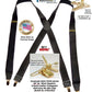 Hold-Ups Extra Long Black Satin Finish 1 1/2" Wide in X-back with Patented No-slip Gold Clips
