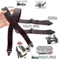 HoldUp XL No-buzz Black Airport Friendly X-back Style Suspenders with USA Patented Gripper Clasps
