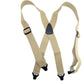 HoldUp Brand No-buzz Airport Friendly TAN Suspenders in X-Back style and USA Patented Gripper Clasps