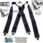 HoldUp Brand 2" Under-Up Series All Black hidden Suspenders with Jumbo Black Gripper Clasp