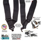 HoldUps Brand Black 2" Wide Under-Up Series Super Soft Suspenders with Patented Jumbo Black Gripper Clasp